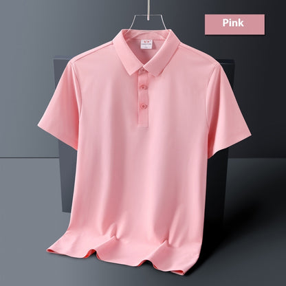 Ice Silk Seamless Cool Short Sleeve Polo