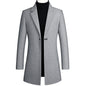 Korean Style Long Woolen Trench Coat With One Button