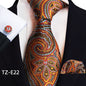 Paisley Tie Square Scarf Pocket Square Cufflinks Three-piece Set
