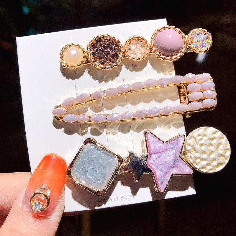 Girl's Simple Pearl Clip Set Hair Accessories