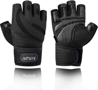 Men's Simplicity All-Match Sports Fitness Short Finger Gloves