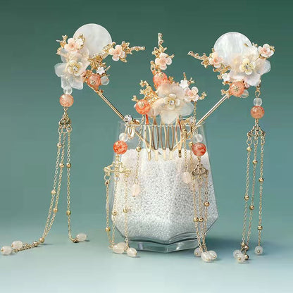 Flower Hairpin Hanfu Hair Crown Gorgeous Fairy Girl Toasting Clothes