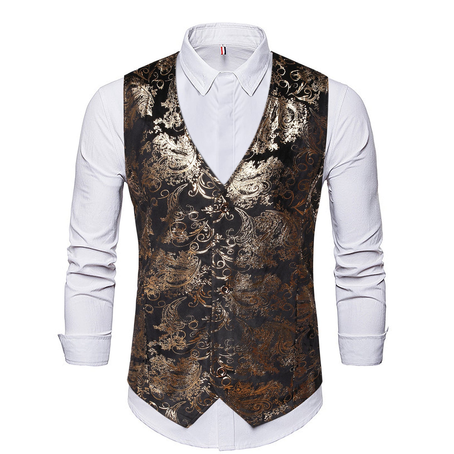 Men's New Clothes Bronzing Corduroy Vest