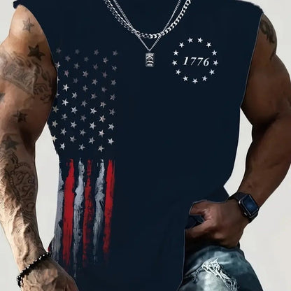 Fashion Personality New Printed Men's Vest Top
