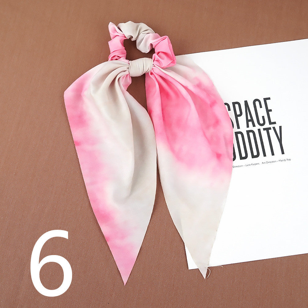 French Pig Intestine Hair Ring Ribbon Head Rope Girl