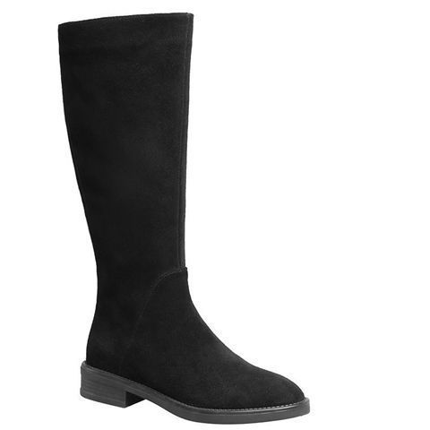 Women's Solid Color Fashion Frosted Long Martin Suede Boots