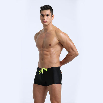 Men's Boxer Swimming Trunks Fashion Lace-up Design