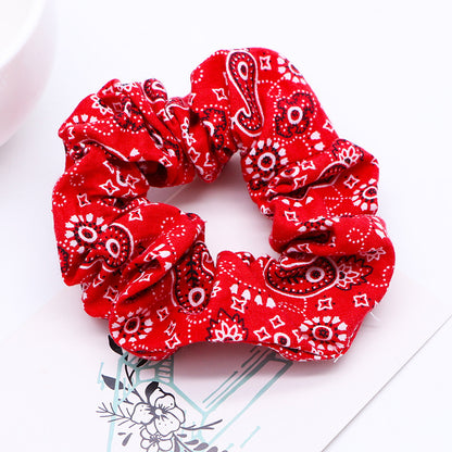 Large Intestine Hair Tie Foreign Trade Cashew Flower Ponytail Hair Tie