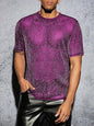 Men's Round Neck Glossy Short-sleeved T-shirt