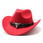 Western Cowboy Hat Woolen Jazz Male Ladies' National Style