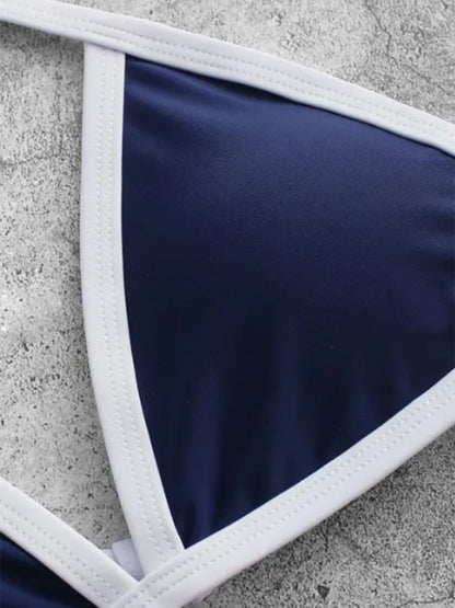 Women's Fashionable Bikini Set - Sexy Solid-color Swimsuit Duet, Beach Style, Bikini.