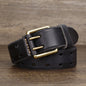 Men's Casual Retro Free Pin Punch First Layer Cowhide Lazy Belt