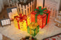 Remote Control Christmas Gift Box Lights Christmas Three-piece Decoration