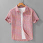 Summer New Fashion Trendy Loose Thin Shirt Plaid Men Clothing