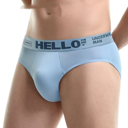 Men's Printed Letter Ice Silk Underwear