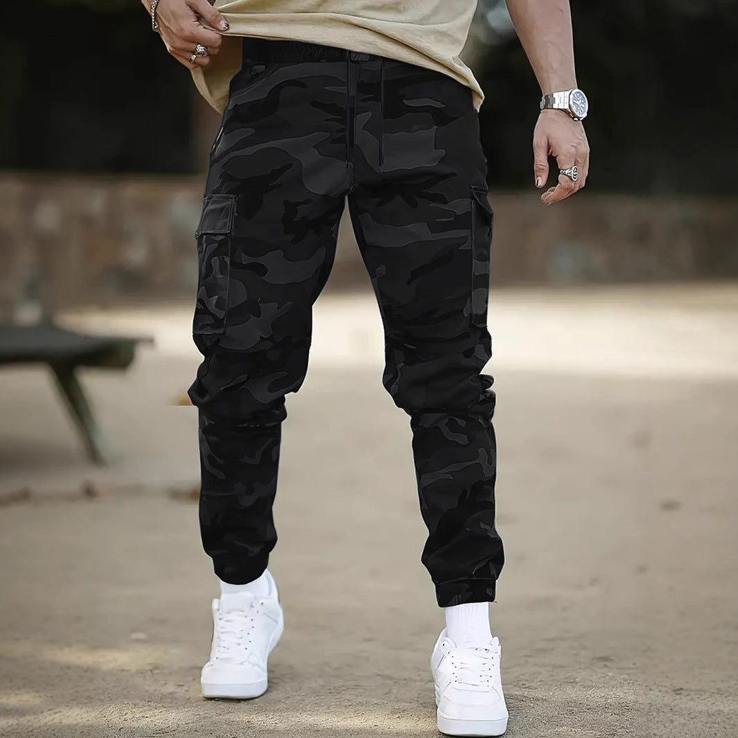 European Size American Retro Multi-pocket Camouflage Cargo Pants