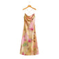 European And American Satin Dress Woman