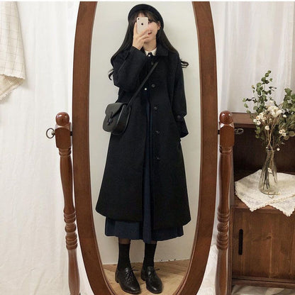 Loose Slimming Thickened Over-the-knee Women's Coat