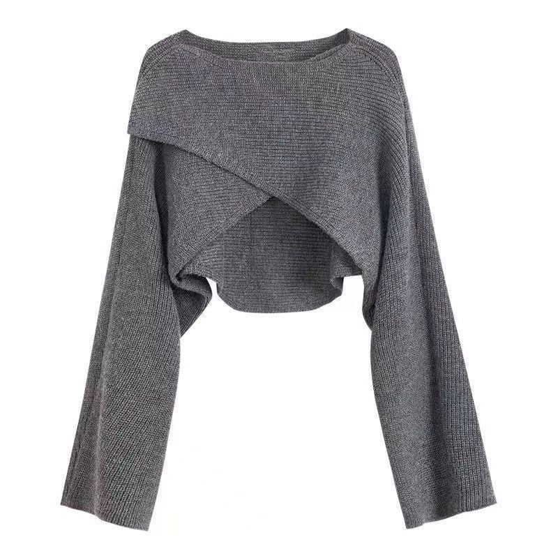Autumn And Winter Design Sense Niche Cross Sweater