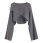 Autumn And Winter Design Sense Niche Cross Sweater