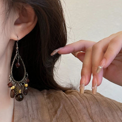 New Chinese Retro Hollow Water Drops Eardrops