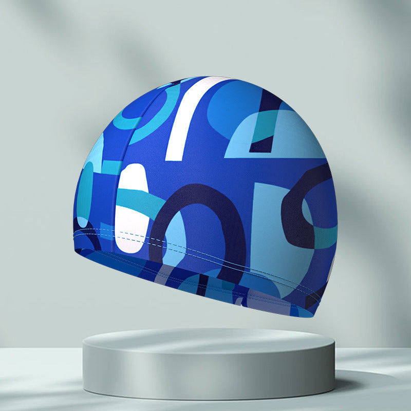 Simple Printing High Elastic Comfortable Swimming Cap