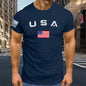 3D Digital Printing American Men's Round Neck Short Sleeve