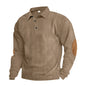 American Men's T-shirt Spring And Autumn Long Sleeve Corduroy