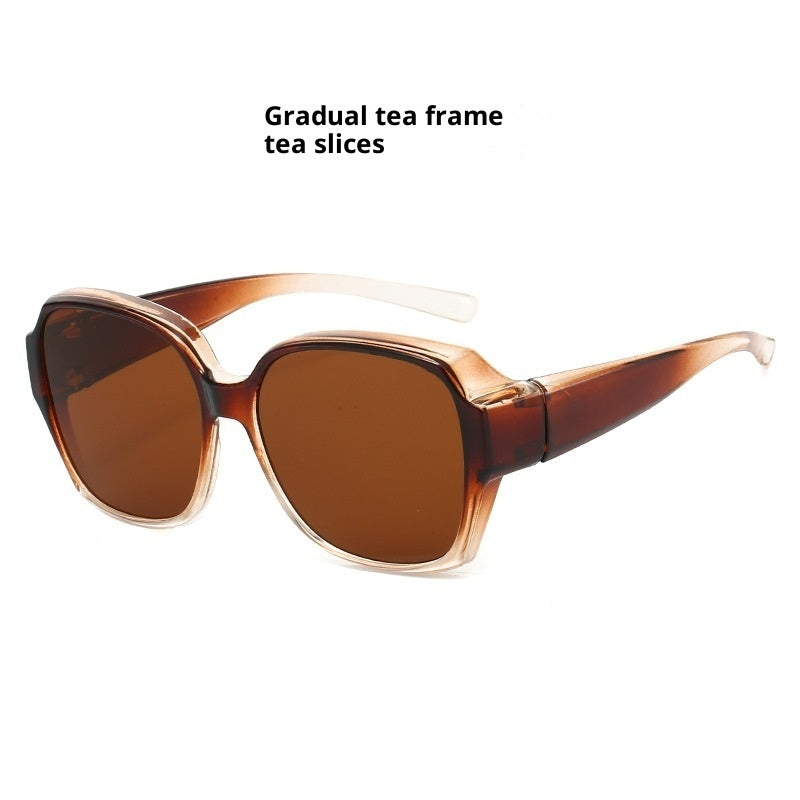 Large Rim Myopia Set Clip Polarized Sun Glasses UV Protection Driving