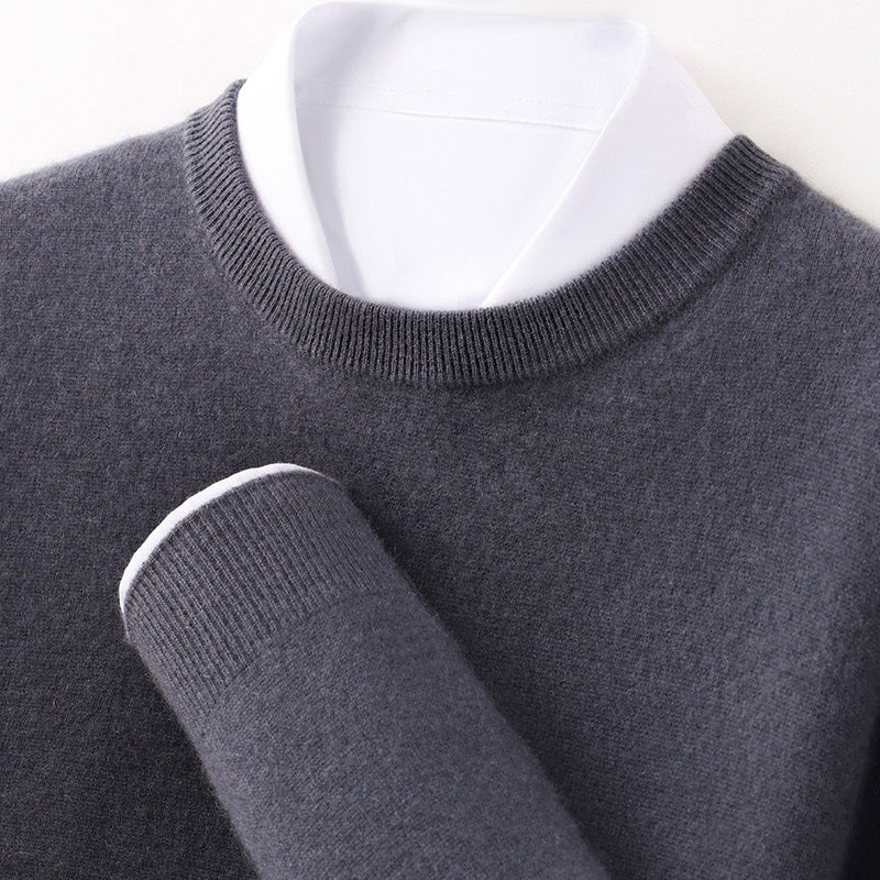 Men's Long Sleeve Pullover Business Casual Sweater Autumn And Winter Wild Thickened