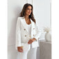 Double Breasted Solid Color Fashion Coat