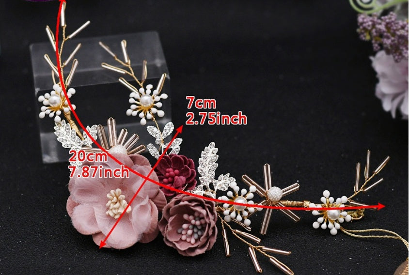 Beautiful Flower Bridal Headdress, Side Trim Clip Bridesmaid Wedding