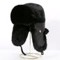 Rabbit Fur Unisex Thickened Warm Ear Protection Cold-proof Outdoor Hat