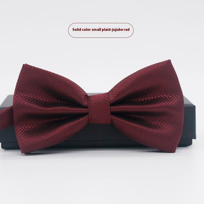 Men's Solid Color Formal Wear Wedding Business Casual Groom Groomsman Bow Tie