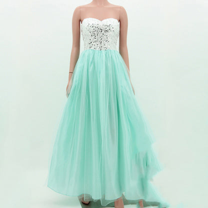 Wedding Splicing Chiffon Net Yarn Self-cultivation Evening Party Evening Dress
