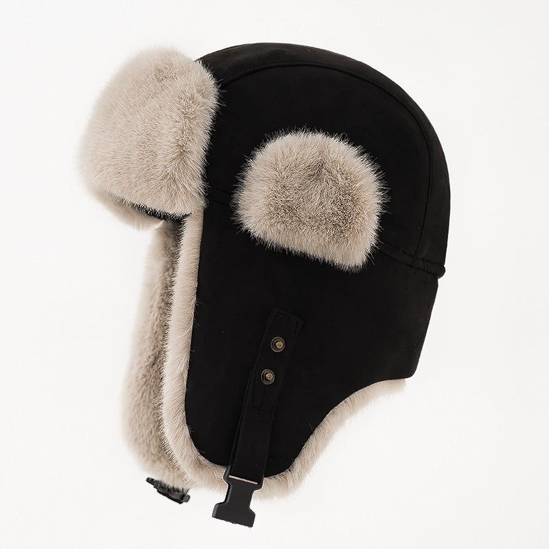Winter Warm Suede Earmuffs Hat