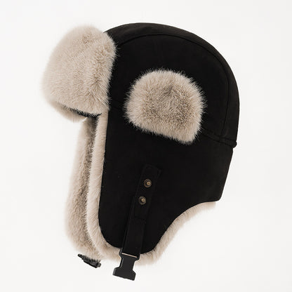 Winter Warm Suede Earmuffs Hat