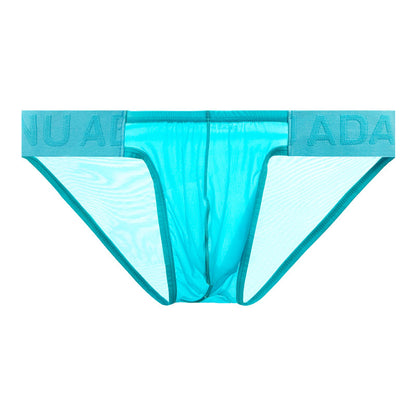 Sexy Low Waist High Fork Men's Briefs Ultra-thin Ice Silk