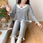 Pajamas For Women Long Sleeve With Chest Pad