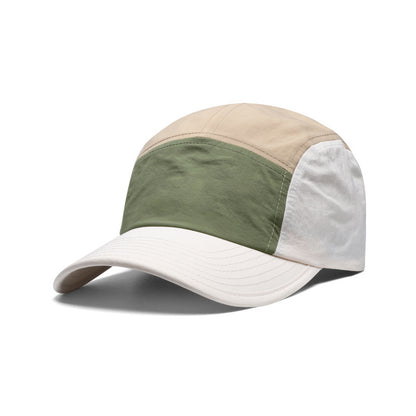 Men's Simple Quick-drying Five-piece Color Matching Curved Brim Baseball Cap