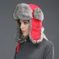 Rabbit Fur Unisex Thickened Warm Ear Protection Cold-proof Outdoor Hat