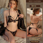 Seductive Lace-up Bra Three-point Pajamas For Women