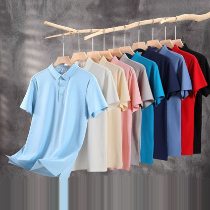 Ice Silk Seamless Cool Short Sleeve Polo