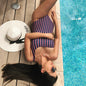 One-shoulder one-piece bikini