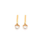 Square And Round Face French Pearl Earrings Niche