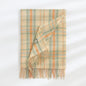 Women's Fashionable Plaid Printed Tassel Shawl Warm Scarf