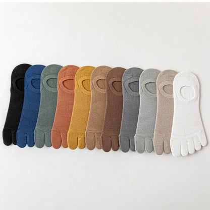 Men's Thin Mesh Breathable Five Finger Invisible Socks