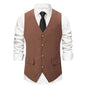 Autumn And Winter Suit Vest Man Retro European Single-breasted Casual