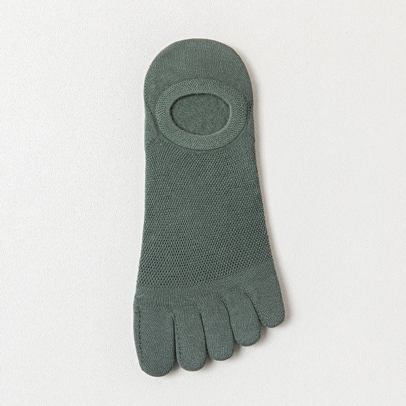 Men's Thin Mesh Breathable Five Finger Invisible Socks