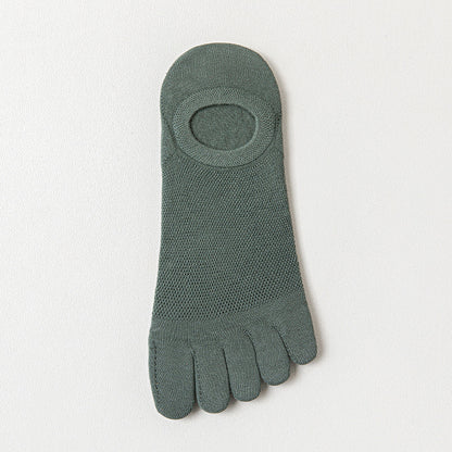 Men's Thin Mesh Breathable Five Finger Invisible Socks